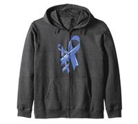 Cinta de concienciación sobre el cáncer de esófago Blue Fighter Chemo Sudadera con Capucha