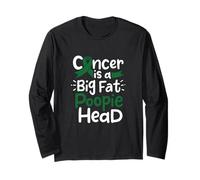 Cinta de concienciación sobre el cáncer de hígado Green Poopie Head Fight Chemo Manga Larga