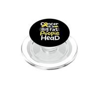 Cinta de concienciación sobre el cáncer de Hueso Amarillo Poopie Head Fight Chemo PopSockets PopGrip para MagSafe