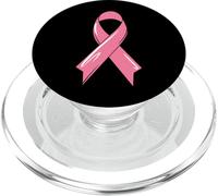 Cinta de concienciación sobre el cáncer de Mama Pink October Fighter Chemo PopSockets PopGrip para MagSafe