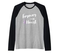 Cinta de concienciación sobre el cáncer Testicular para pérdida de Amor Camiseta Manga Raglan