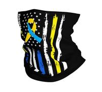 Cinta De Concienciación sobre El Síndrome De Down con La Bandera De Estados Unidos Unisex Snood Elástica Braga De Cuello Resistente Al Viento Tubular Pañuelo para Yoga Ciclismo Deportes