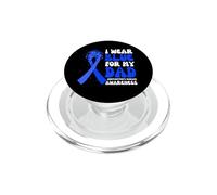 Cinta de concienciación sobre la Enfermedad de Huntington I Wear Blue For My Dad PopSockets PopGrip para MagSafe