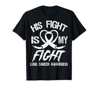 Cinta de concientización del Mes de su Lucha es mi Lucha contra el cáncer de pulmón Camiseta