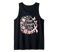 Cinta de concientización sobre el cáncer de Mama Hope is Stronger Than Fear Camiseta sin Mangas