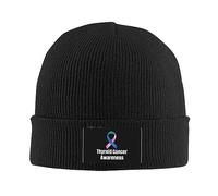 Cinta De Concientización sobre El Cáncer De Tiroides Hombre Mujer Gorros Beanie Elástico Gorra Holgado Cálido Gorro De Invierno para Deporte Ciclismo Esquí