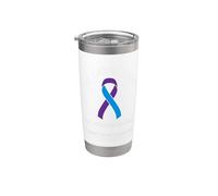 Cinta de concientización sobre el PSA crónica y guerrero de la artritis psoriásica Vaso térmico de acero inoxidable de doble pared