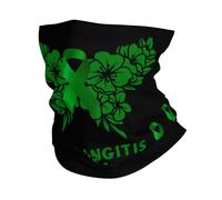 Cinta De Concientización sobre La Colangitis, Flores Y Mariposa Polainas De Cuello Protección Solar Bufanda Facial Lavable Cuello Pañuelo para Deportes Mujer Viento Polvo Prueba Bandana