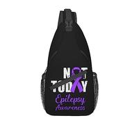 Cinta De Concientización Sobre La Epilepsia No Hoy Unisex Bolsa De Pecho Pequeño Sling Bag Ligero Mochila Cruzada Para Moto Trabajo Deporte Senderismo