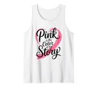 Cinta de corazón Rosa es el Color de mi Historia Camiseta sin Mangas