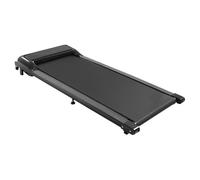 Cinta de correr 2 en 1 para el hogar, con mando a distancia y pantalla LED, 0,75 CV, velocidad ajustable, 1-6 km/h, banda oblicua para la oficina en casa (negro, 100 kg)