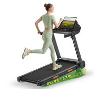 Cinta de correr 4 en 1 con inclinación manual del 17%, cinta de correr plegable para el hogar con motor silencioso de 3.0 HP, capacidad de 300 lb