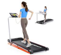 Cinta de Correr 6 en 1 para Casa con Inclinación, Walking Pad de hasta 12 km/h con Pendiente del 9%, Cinta de Correr Plegable de 2,5 HP para Hogar y Oficina, Doble Pantalla LED, Capacidad de 120 kg