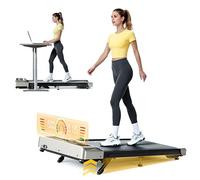 Cinta de Correr con Inclinación 0%-5%-10%, Toputure Cinta Andar Escritorio con 3.0 HP Motor Silencioso sin Escobillas, Walking Pad para Casa, Pantalla LED RGB Colorida, Magnético Mute Remoto & App