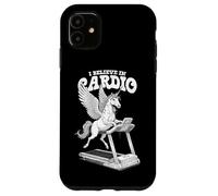 Cinta de Correr Divertida con diseño de Unicornio con el Texto «Creo en el Entrenamiento Cardiovascular» Carcasa para iPhone 11