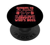 Cinta de Correr Divertida Corredor de Entrenamiento quién es el Jefe Hombres Mujeres PopSockets PopGrip Adhesivo