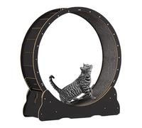 Cinta de correr ecológica para gatos, rueda de ejercicio silenciosa de fibra de alta densidad con diseño seguro para garras (no tóxica, juguete de fitness para mascotas)