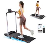 Cinta de Correr Eléctrica con 9% Inclinación,3.0HP Cinta de Andar para Caminar el Hogar Debajo del Escritorio, 1-8 km/h,Control Remoto Magnético con Función de Silencio, Pantalla LCD, MAX.120 kg