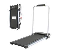 Cinta de correr eléctrica de 500 W, plegable para el hogar de hasta 10 km/h, caminadora con pantalla LCD, control remoto, doble amortiguación, máx. 100 kg