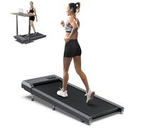 Cinta de correr inclinada del 6 % de capacidad de más de 320 libras, cintas de correr debajo del escritorio para el hogar, [controlada por voz] caminadora pequeña que funciona con ZWIFT KINOMAP Apple