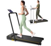 Cinta de Correr Inteligente, 2 en 1 para Andar y Correr, Walking Pad Escritorio para Hogar/Oficina, Cinta de Andar Plegable con App UREVO, Programa de Música con IA, Silenciamiento con un Solo Clic