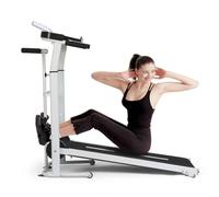 Cinta de Correr Manual Plegable no Eléctrica Twin Flywheels - Máquina Fitness para Uso Doméstico