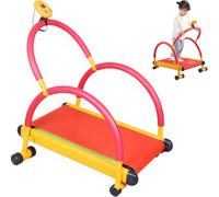 Cinta de Correr para niños con inclinación y Manillar para Interiores, Mini Cinta de Correr Manual para niños pequeños, Equipo de Entrenamiento sin Motor