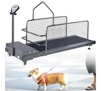 Cinta de correr para perros grandes y medianos, equipo de ejercicio con pantalla LCD, velocidad de 0,8 a 12 km/h, entrenamiento en interiores y exteriores, soporta hasta 220 libras, fácil de montar