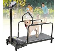 Cinta de correr para perros, máquina para correr para perros de hasta 175 libras, equipo de fitness interior para ejercicio y entrenamiento canino, diseño duradero y compacto