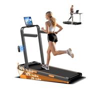 Cinta de Correr Plegable con Inclinación 16%,10KM/H Cinta Correr Plegable, Pantalla LED, Reposabrazos Ajustables, 3.0HP Walking Pad, Caminadora Electrica para Casa, Capacidad de Carga 159KG
