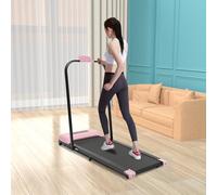 Cinta de correr plegable con mando a distancia - Cinta de correr silenciosa para el hogar hasta 100 kg, almohadilla de caminar plegable 0,6 - 3,7 mph, pantalla LED y absorción de impactos, ahorra