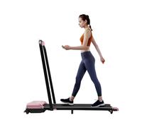 Cinta de correr plegable para el hogar, 1-6 km/h, 2 en 1, almohadilla de caminar eléctrica Under Desk Treadmill con inclinación, pantalla LED y mando a distancia, para casa y oficina (rosa)