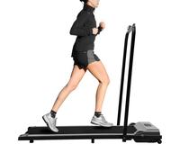 Cinta de correr plegable para el hogar, 1-6 km/h, 2 en 1, almohadilla de caminar eléctrica Under Desk Treadmill con inclinación, pantalla LED y mando a distancia, para casa y oficina (gris)
