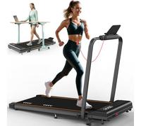 Cinta de correr plegable para el hogar con 7% de inclinación, 12 km/h | Cinta de correr eléctrica con mango, almohadilla de caminar Treadmill para el hogar, silenciosa, pequeña oficina, plegable
