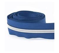 Cinta de cremallera nailon 2-20 metros por metro, bolsa, zapatos, cremalleras bobina plástico, Kit reparación repuesto, accesorios costura DIY(ZA419-164-Silver,2M)