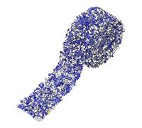 Cinta de cristal de estrás de cristal, 1 yarda 30mm rollo de cinta de diamantes de imitación de cristal brillante decoración se puede utilizar para actividades de decoración de bricolaje(Armada)