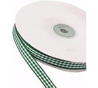 Cinta de cuadros de 45 m, cinta de regalo Vichy de cuadros para manualidades, cinta decorativa para Navidad, boda, día de San Valentín, bautizo, cumpleaños, fiesta, regalo, embalaje, 6 mm, verde