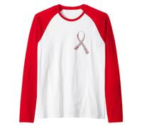 Cinta de curación de Amor con Esperanza de Conciencia sobre el cáncer de mieloma múltiple Camiseta Manga Raglan