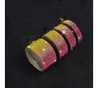 Cinta de diamantes con tiras de pedrería, Pegatinas autoadhesivas de diamantes imitación cristal for manualidades, multicolor, varios tamaños(Rainbow,Medium)