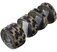Cinta de diamantes con tiras de pedrería, Pegatinas autoadhesivas de diamantes imitación cristal multicolor en varios tamaños(Leopard,Medium)