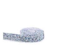 Cinta de diamantes de imitación Cinta autoadhesiva 1 yarda Multicolor 1-3 cm de ancho for decoraciones artesanales(1.5cm AB White)