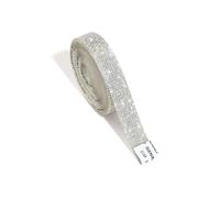 Cinta de diamantes de imitación Cinta autoadhesiva de 1 yarda (90 cm), multicolor, varios tamaños for manualidades DIY(Clear,4 Row (8mm))