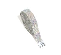 Cinta de diamantes de imitación Cinta autoadhesiva de 1 yarda (90 cm), multicolor, varios tamaños for manualidades DIY(Clear AB,6 Row (1300cmm))