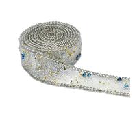 Cinta de diamantes de imitación de 1.1 yarda para manualidades, adornos, cinta de diamantes de imitación brillantes para cumpleaños, boda, decoración de pasteles, cinta brillante para manualidades