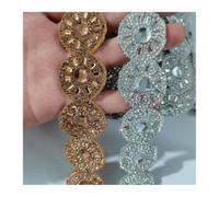 Cinta De Diamantes De ImitacióN Diamante de imitación Cuentas Adorno Resina | Cinta Hotfix for planchar en cadena for prendas de vestir, zapatos y decoración de vestidos DIY(Gold,5yards)