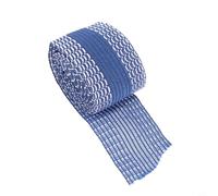 Cinta de dobladillo de tela neutra que funciona igual de bien en materiales ligeros y de pantalones (azul)