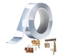 Cinta de doble cara,Cinta adhesiva de doble cara | Cinta adhesiva transparente de nanotecnología - Cinta de montaje extraíble, cinta transparente impermeable para carteles, cerámica, madera, paredes