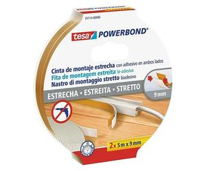 Cinta de doble cara Powerbond Slim (9 mm x 5 m, Amarillo)