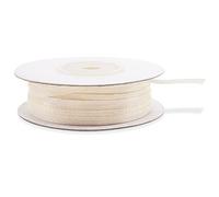 Cinta de doble satén crema de 3 mm rollo satinado para regalos de boda, bautizo, comunión, confirmación, ceremonia, bobina de 50 metros