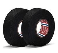 Cinta de dureza de cableado, 2 rollos de cinta adhesiva de tela para dureza automotriz, cinta aislante resistente al calor de 19 mmx15 m para cables de coche, color negro fijo